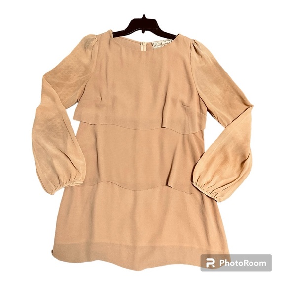 Tiered Peach Tunic Sz L - Picture 3 of 12